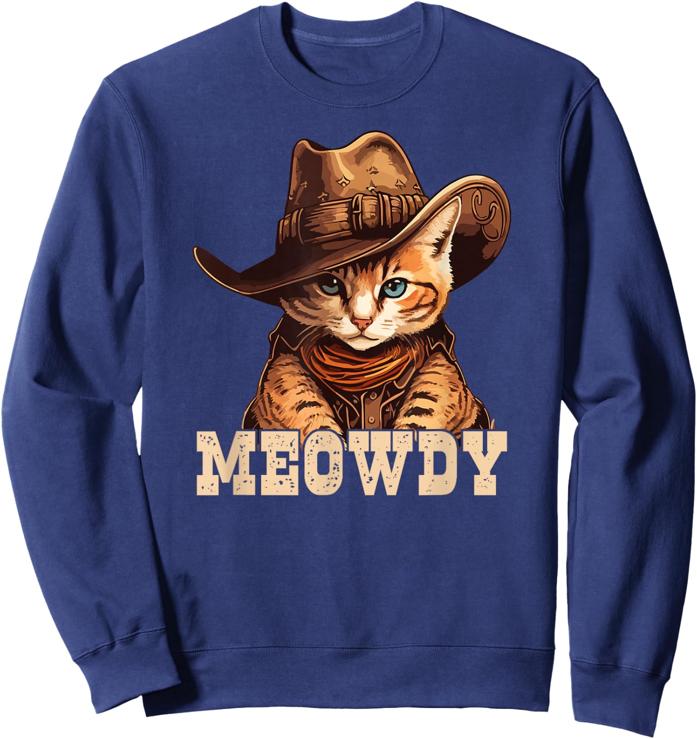 Cowboy Cat Meowdy Sweatshirt - Sweatshirt | Navy
