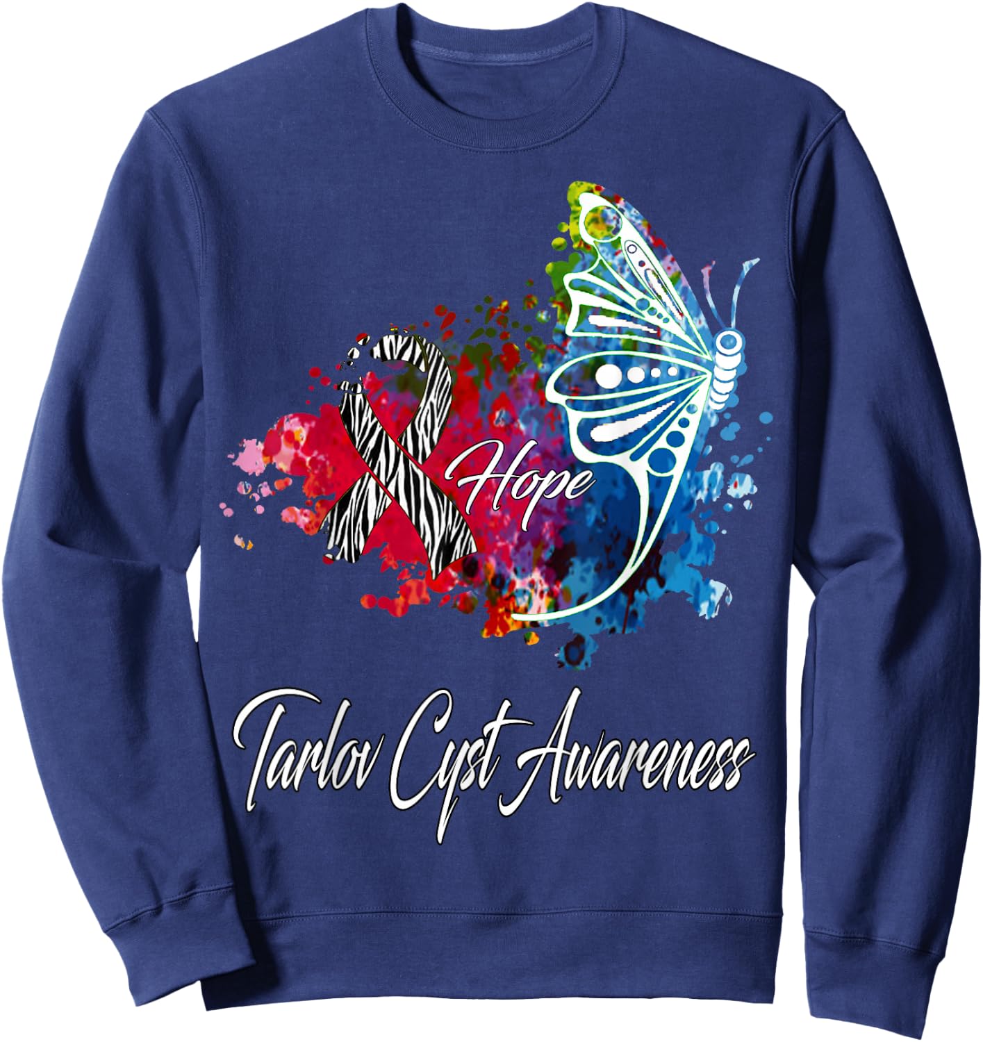 Tarlov Cyst Awareness Sweatshirt - Sweatshirt | Navy