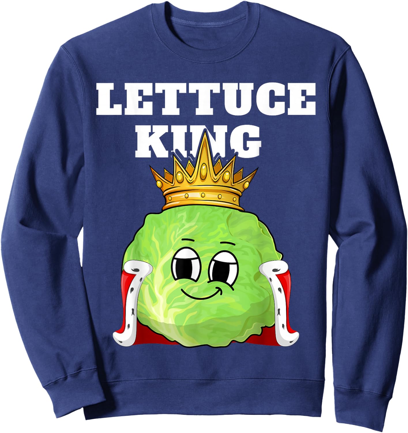 Lettuce King | Lettuce Design | Boys Lettuce Sweatshirt - Sweatshirt | Navy
