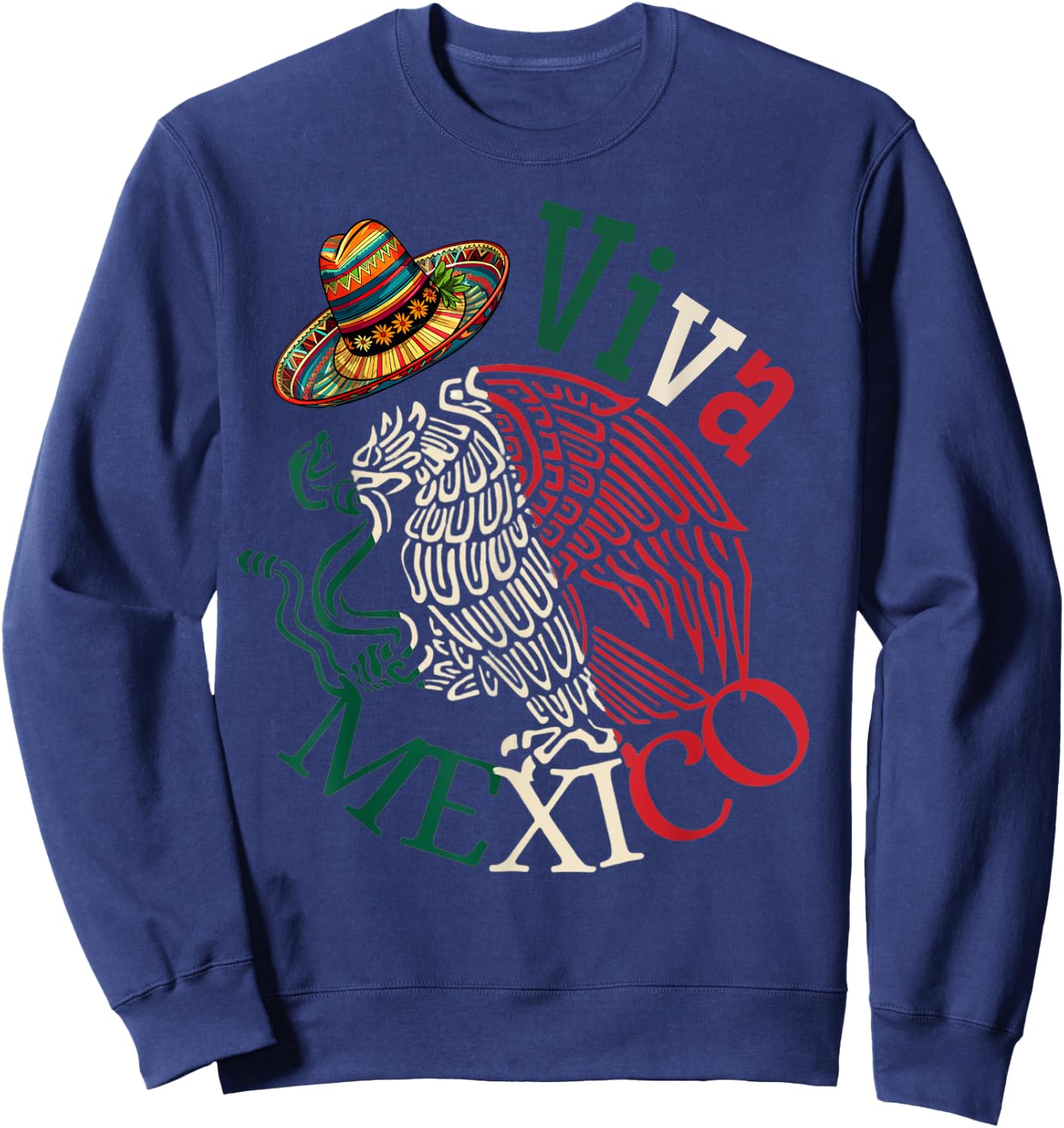 Mexican Independence Day Mexico Eagle Mexico Viva Mexico Women Kids Men Sweatshirt - Sweatshirt | Navy