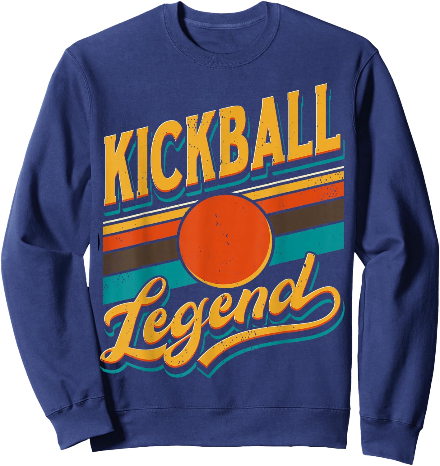 Kickball Legend Retro | Kick Ball Player Sweatshirt - Sweatshirt | Navy