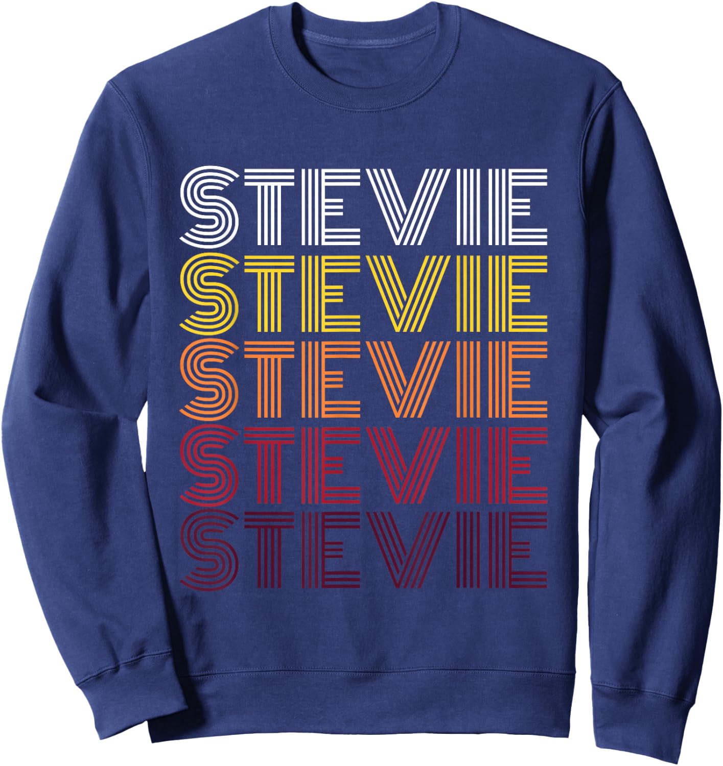 Funny Stevie First Name Vintage Stevie Sweatshirt - Sweatshirt | Navy