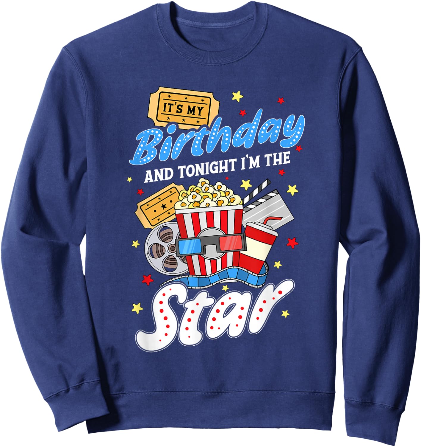 Family Movie Night Outfit Women Kids - Movie Lover Sweatshirt - Sweatshirt | Navy