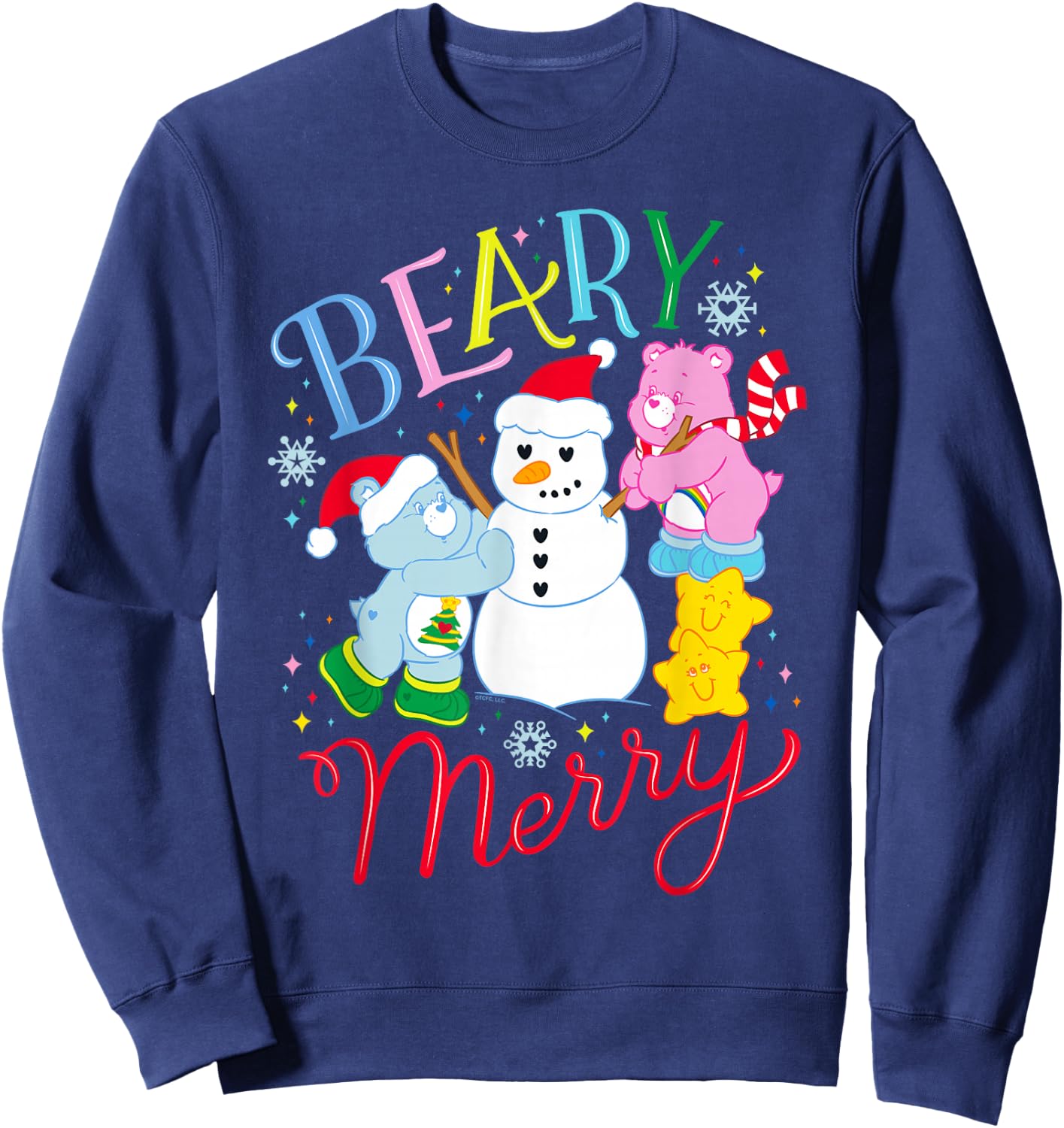 Care Bears Beary Merry with Cheer Bear and Christmas Wishes Sweatshirt - Sweatshirt | Navy