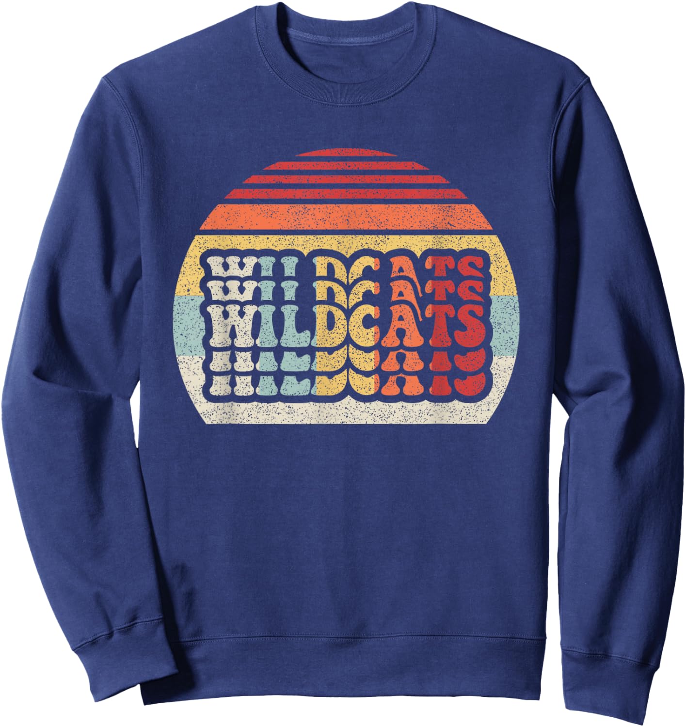 Vintage Retro Wildcat Wildcats Sweatshirt - Sweatshirt | Navy