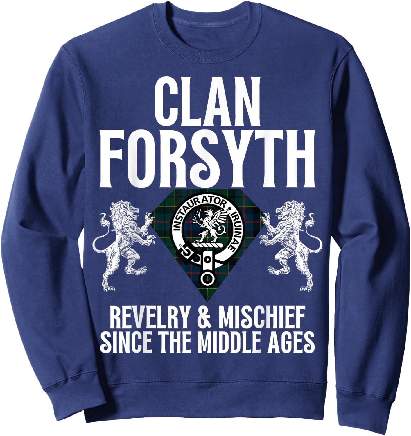 Forsyth Clan Scottish Name Coat Of Arms Tartan Family Party Sweatshirt - Sweatshirt | Navy