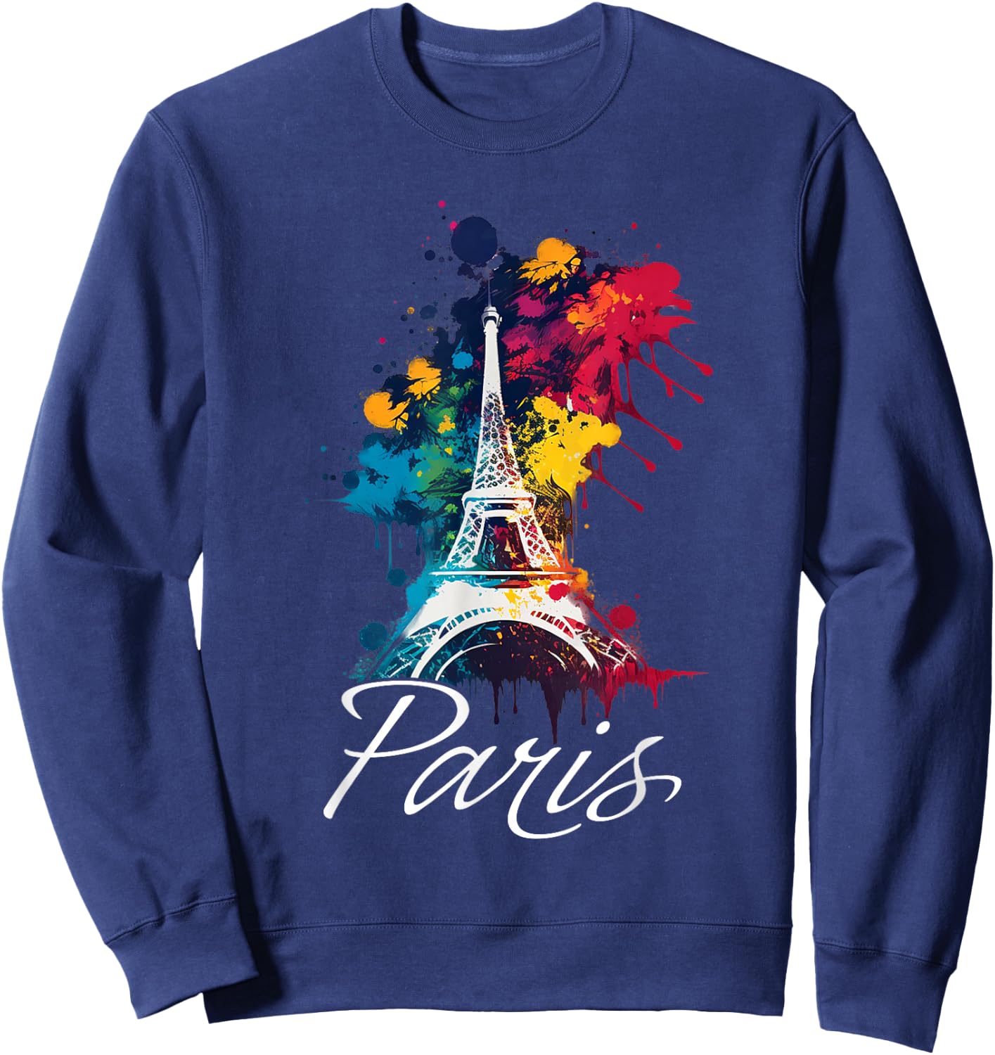 Eiffel Tower Paris Girls Travel Holiday France Souvenir Sweatshirt - Sweatshirt | Navy