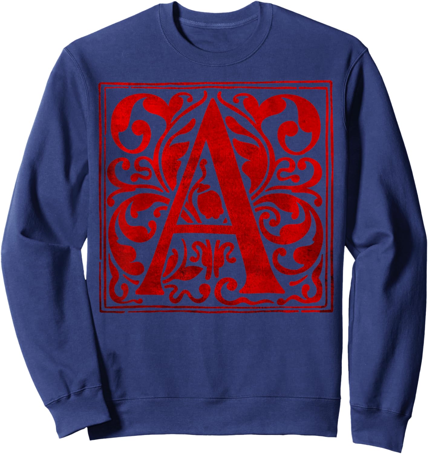 Scarlett Letter Beautiful Illuminated A Literary Sweatshirt - Sweatshirt | Navy