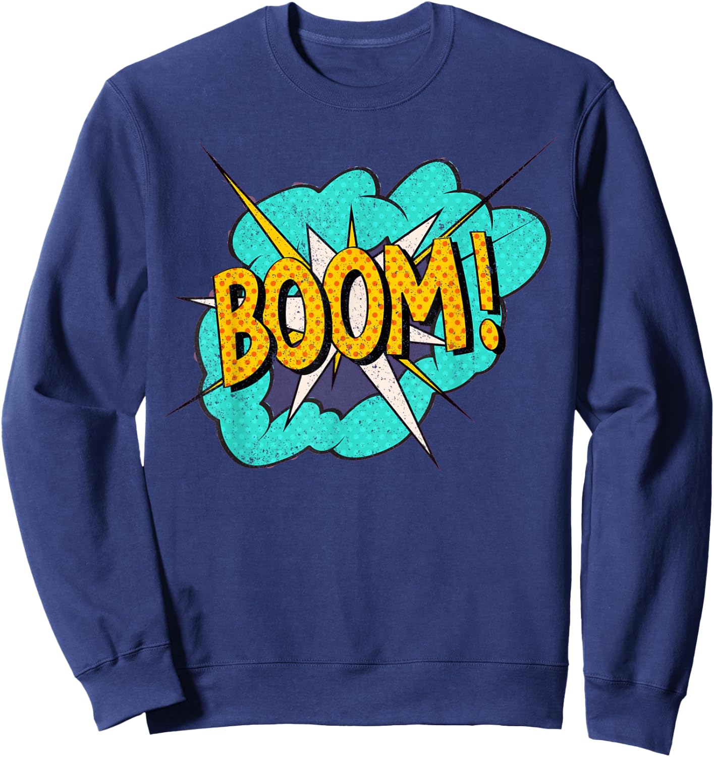 Comic Book Sound Effect: Boom! Action Bubble Sweatshirt - Sweatshirt | Navy