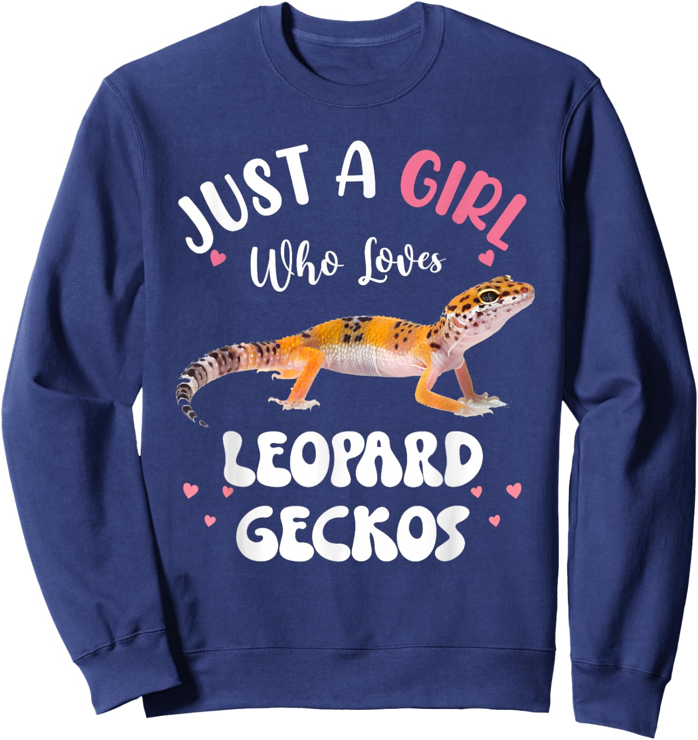 Cool Leopard Gecko For Girls Women Pet Lizard Reptile Lovers Sweatshirt - Sweatshirt | Navy