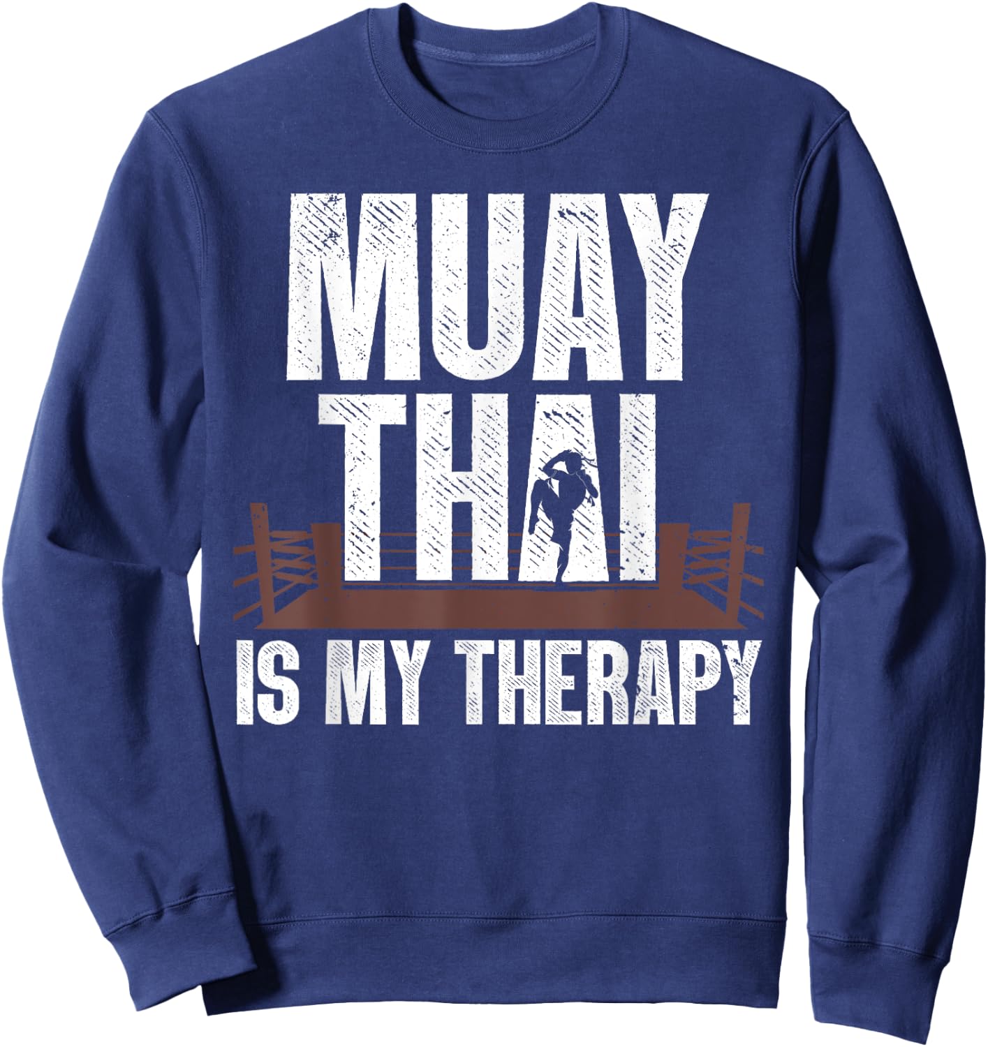Funny Muay Thai Design Women Kids Muay Thai Boxing Sweatshirt - Sweatshirt | Navy