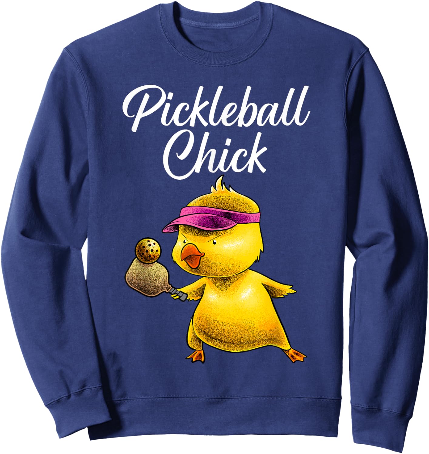 Funny Pickleball Art Girl Paddle Sport Chick Lover Sweatshirt - Sweatshirt | Navy