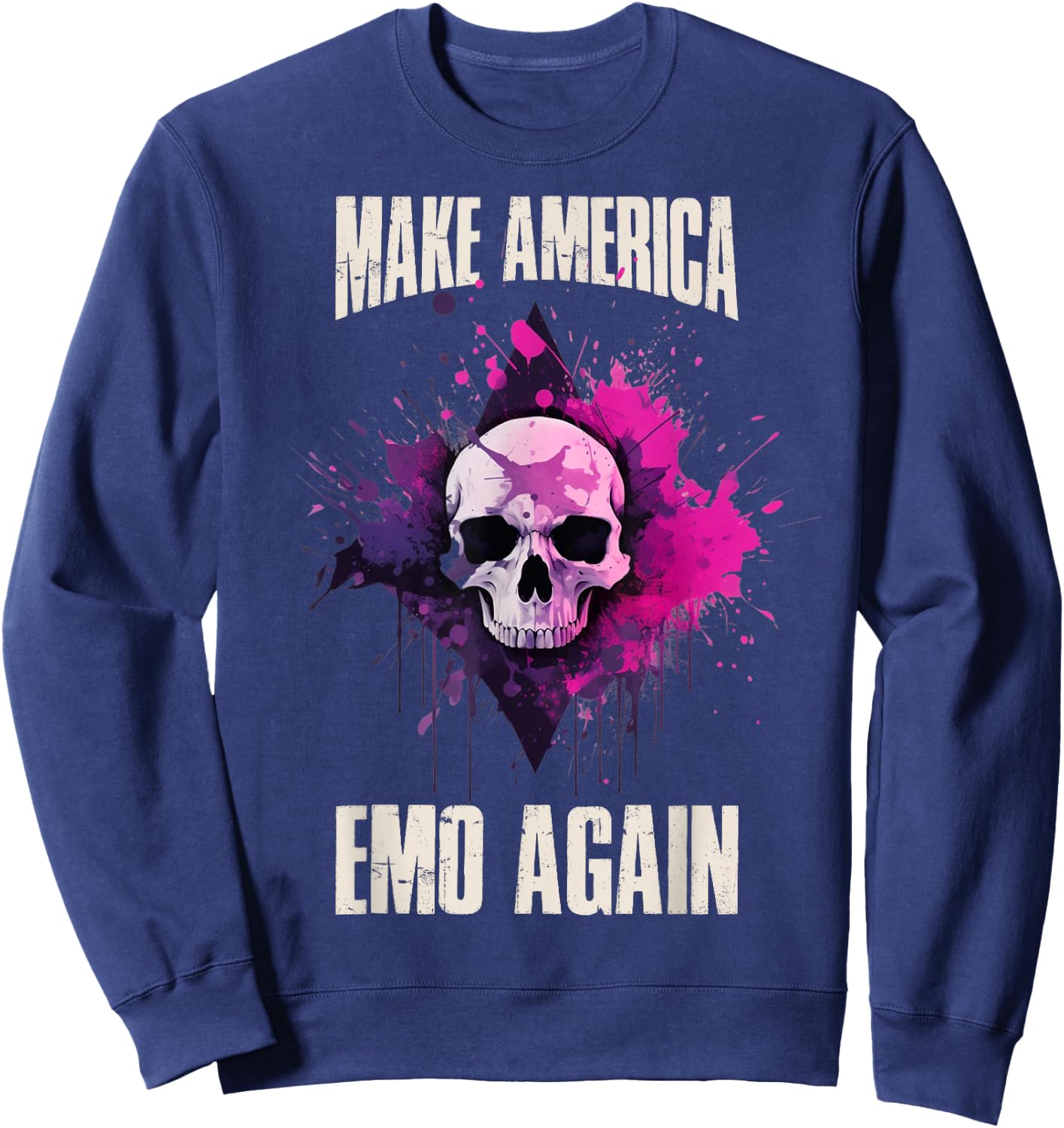 Make America Emo Again Sweatshirt - Sweatshirt | Navy