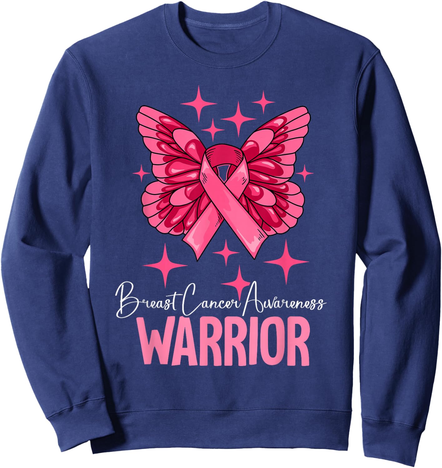 Warrior Breast Cancer Sweatshirt - Sweatshirt | Navy