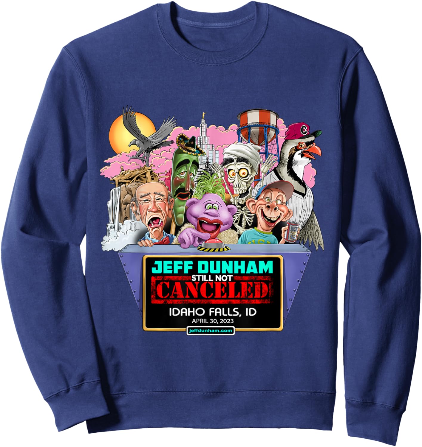 Jeff Dunham Idaho Falls, ID (2023) Sweatshirt - Sweatshirt | Navy