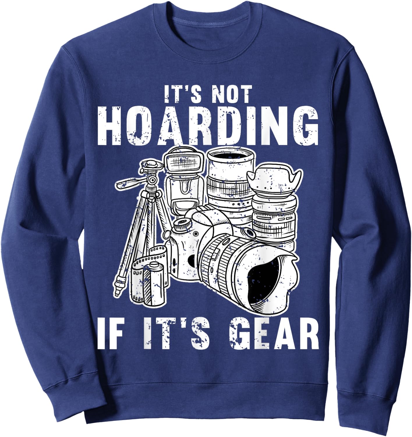 Cool Photography Women Photographer Camera Gear Lens Sweatshirt - Sweatshirt | Navy