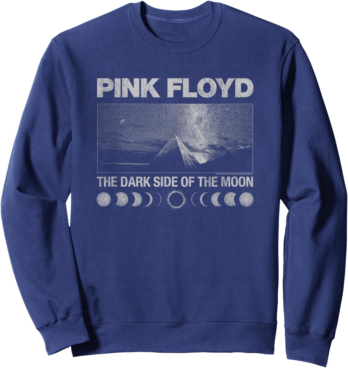 Pink Floyd The Dark Side of the Moon Vintage Poster Design Sweatshirt - Sweatshirt | Navy