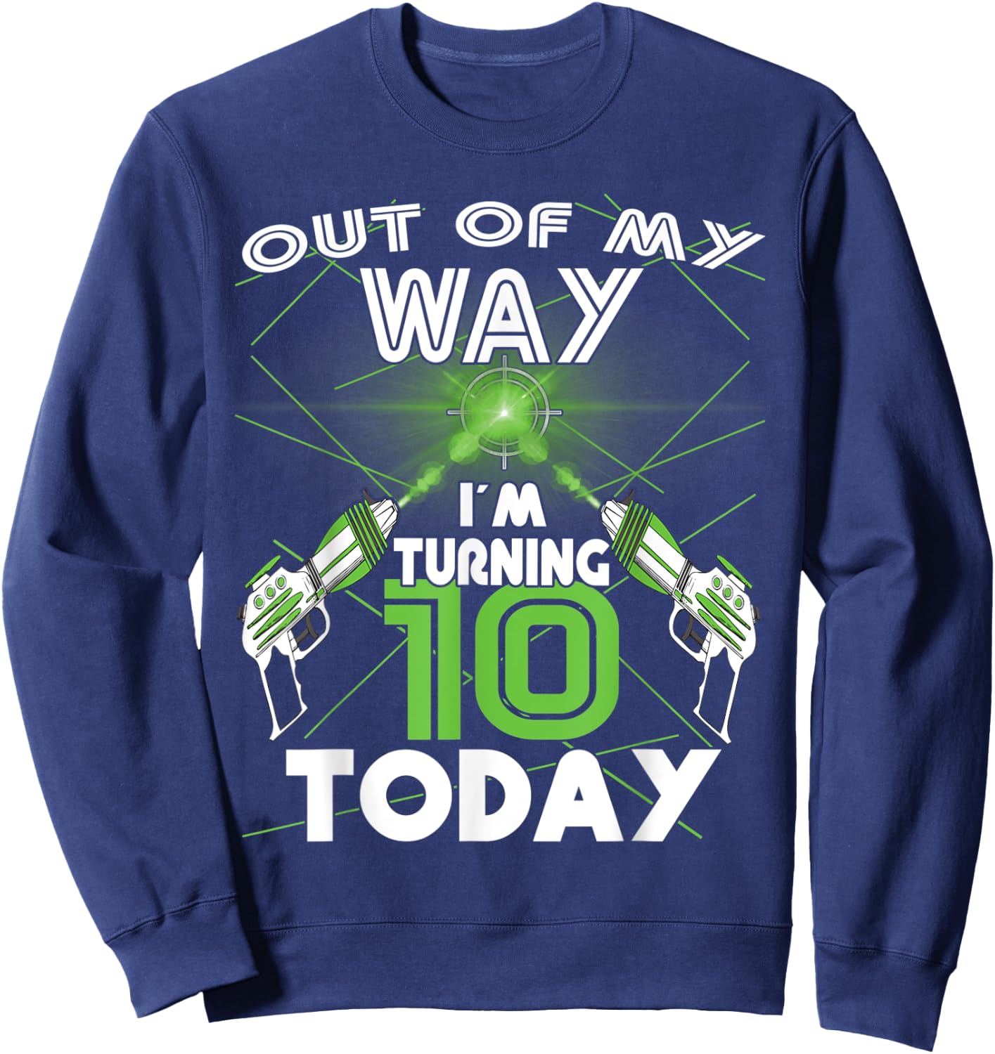Lasertag Birthday Party - laser tag 10 years birthday Sweatshirt - Sweatshirt | Navy