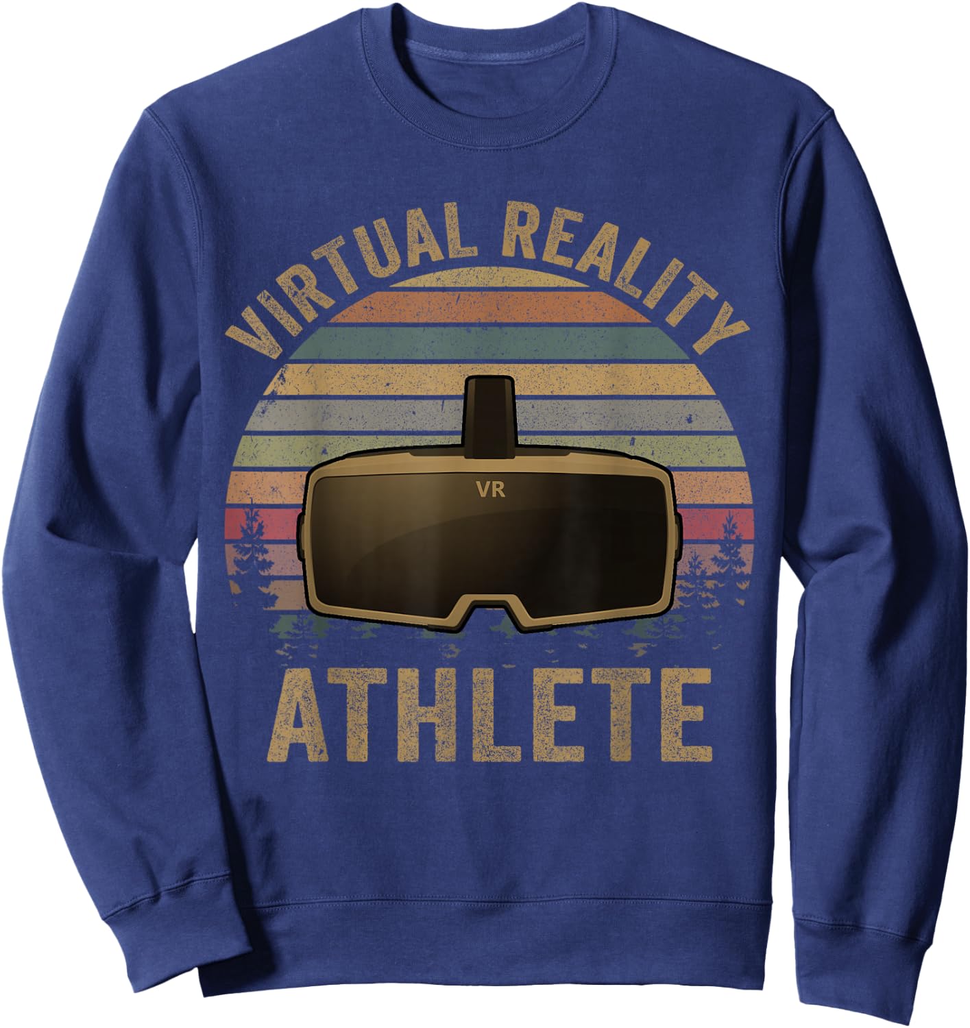 Virtual Reality ATHLETE for VR Gamers Sweatshirt - Sweatshirt | Navy