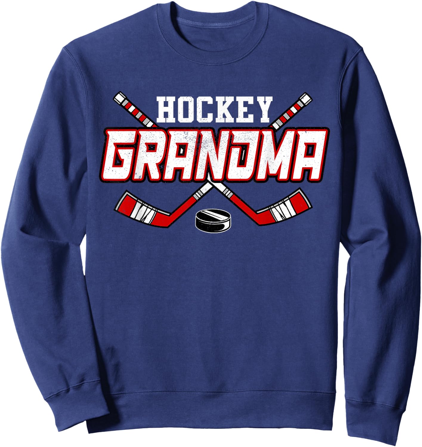 Hockey Grandma Shirts Mama Mother's Day Vintage Sweatshirt - Sweatshirt | Navy