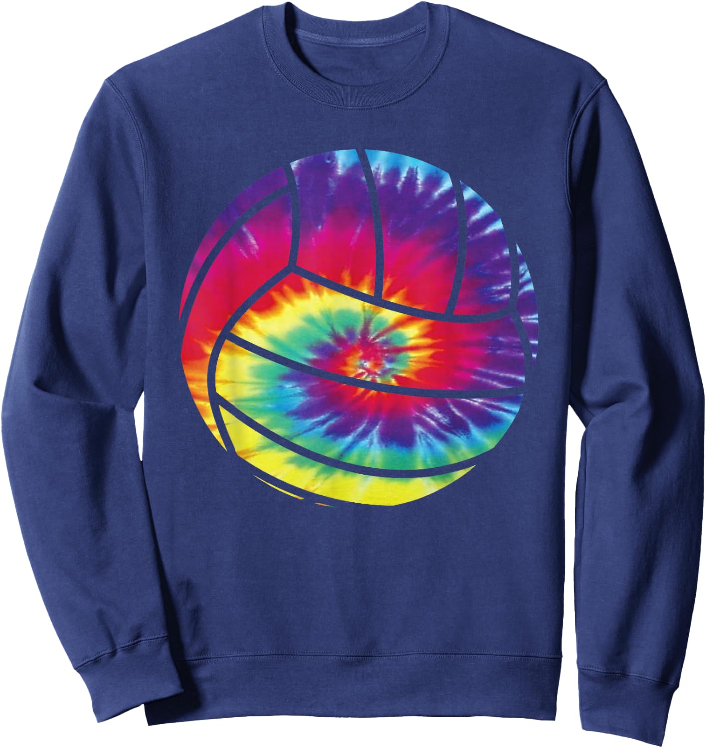 Volleyball Tie Dye Rainbow Kids Boys Teenage Men Girls Gift Sweatshirt - Sweatshirt | Navy