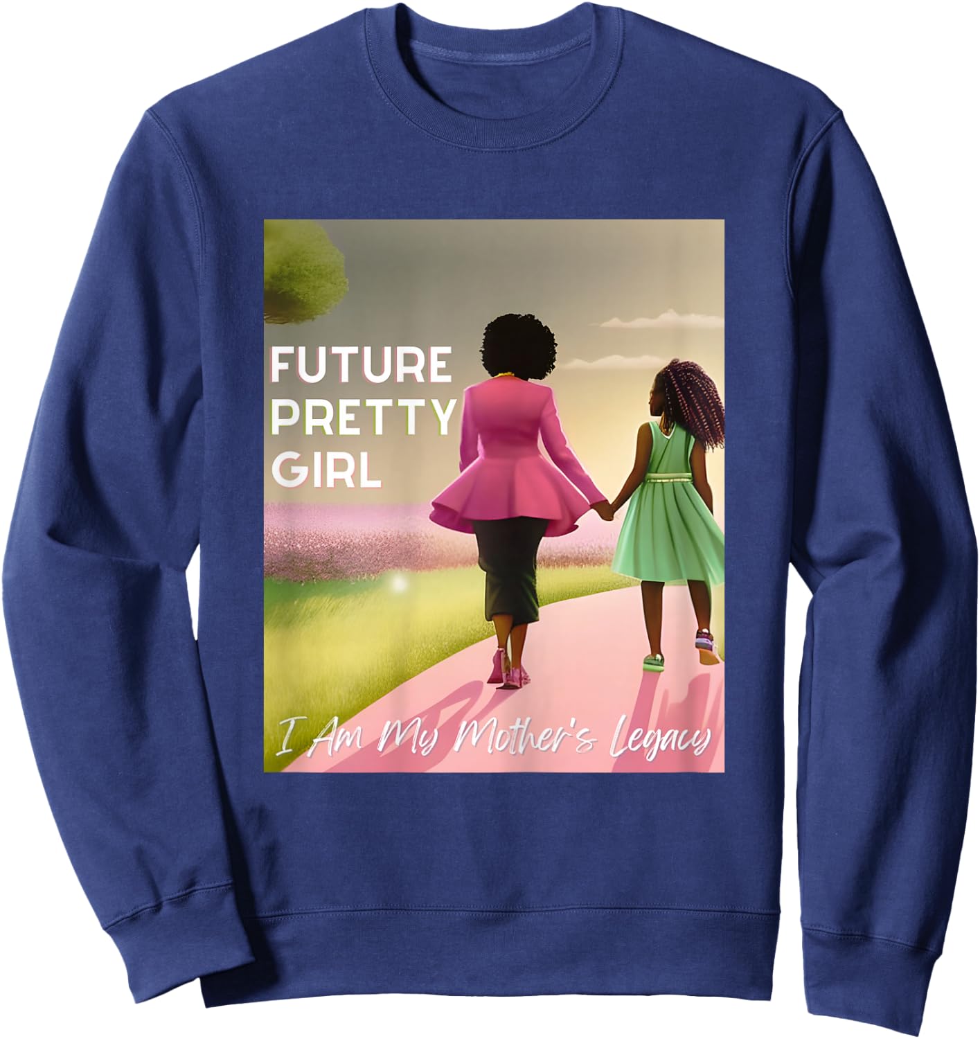 Future Pretty Girl | First Black Sorority 08 Sweatshirt - Sweatshirt | Navy