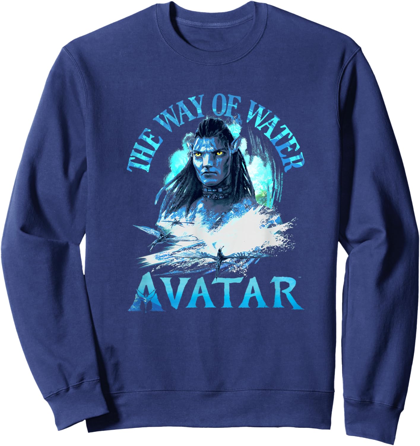 Avatar: The Way of Water Jake Sully Epic Paint Portrait Sweatshirt - Sweatshirt | Navy