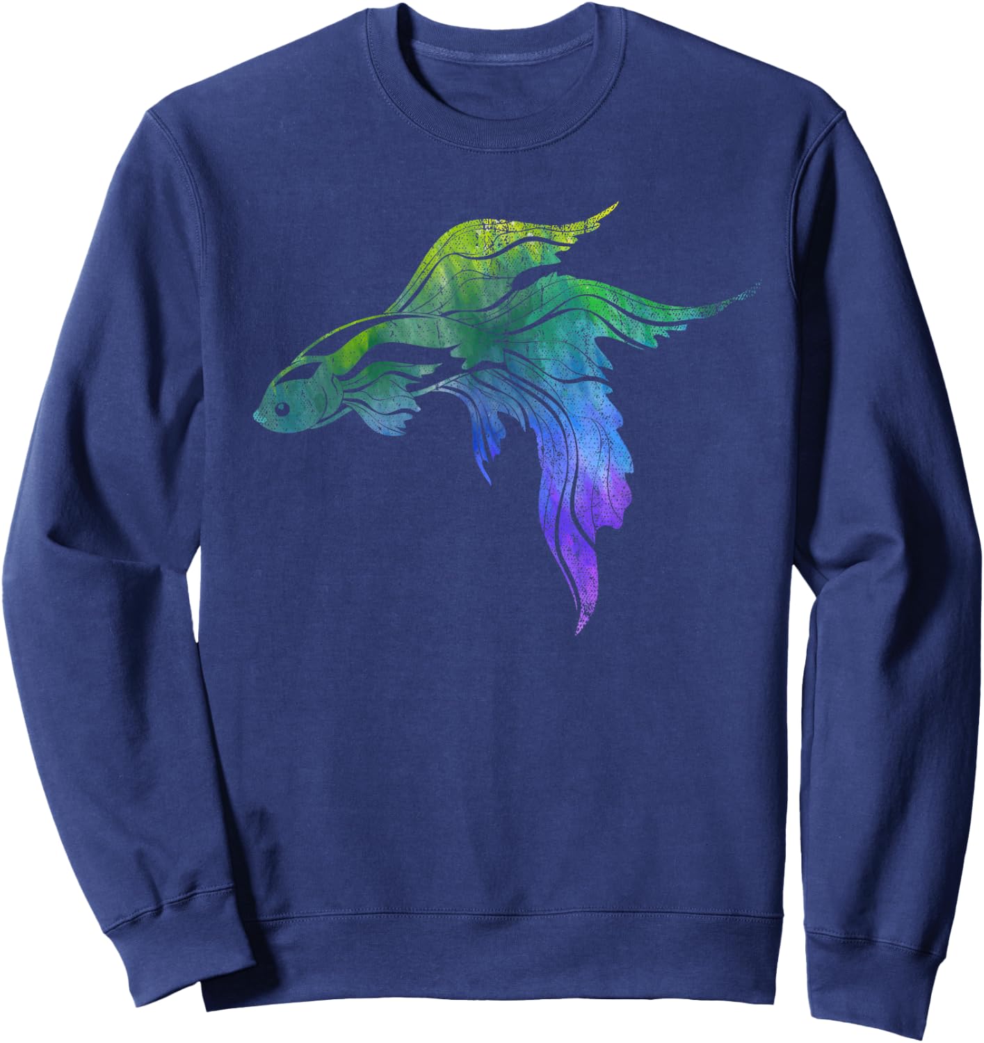 Aquarium Owner Siamese Fighting Fish Colorful Betta Fish Sweatshirt - Sweatshirt | Navy