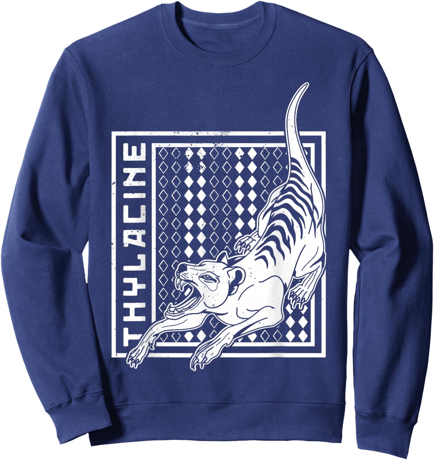 Thylacine Tasmanian Biologist Nation Cynocephalus Tasmania Sweatshirt - Sweatshirt | Navy