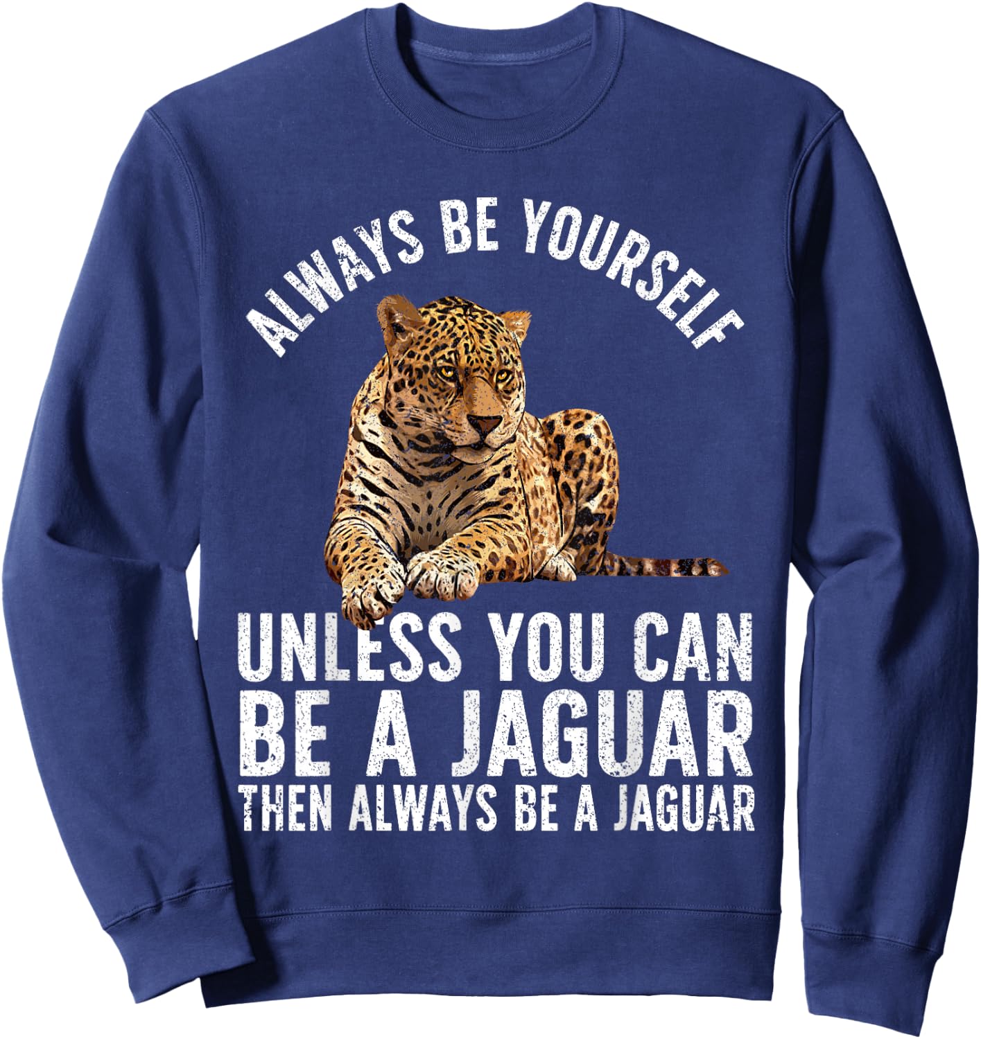 Cool Jaguar Art Women Safari Animal Leopard Jaguars Sweatshirt - Sweatshirt | Navy