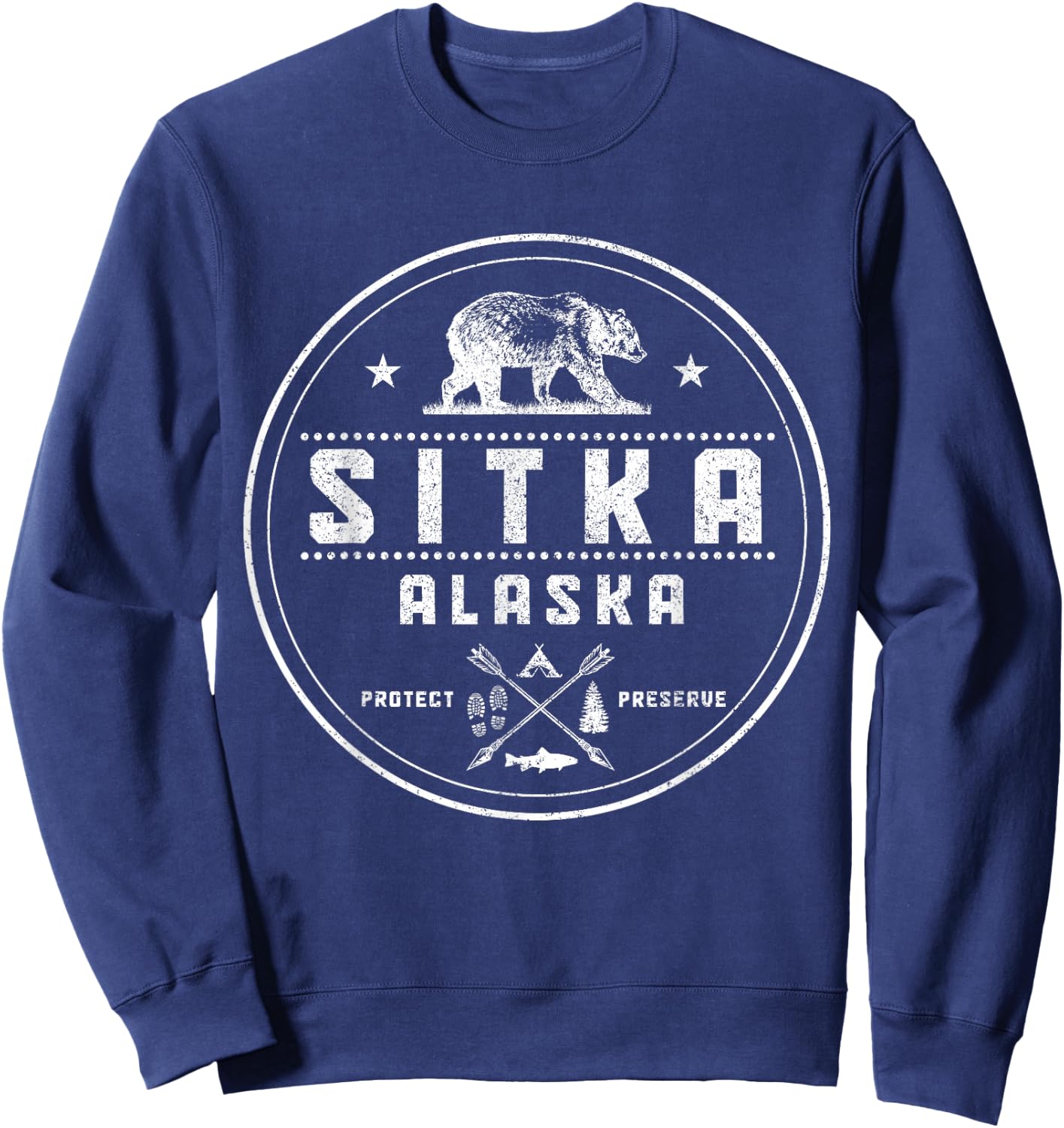 Sitka Alaska Preserve & Protect Bear Outdoor Sweatshirt - Sweatshirt | Navy