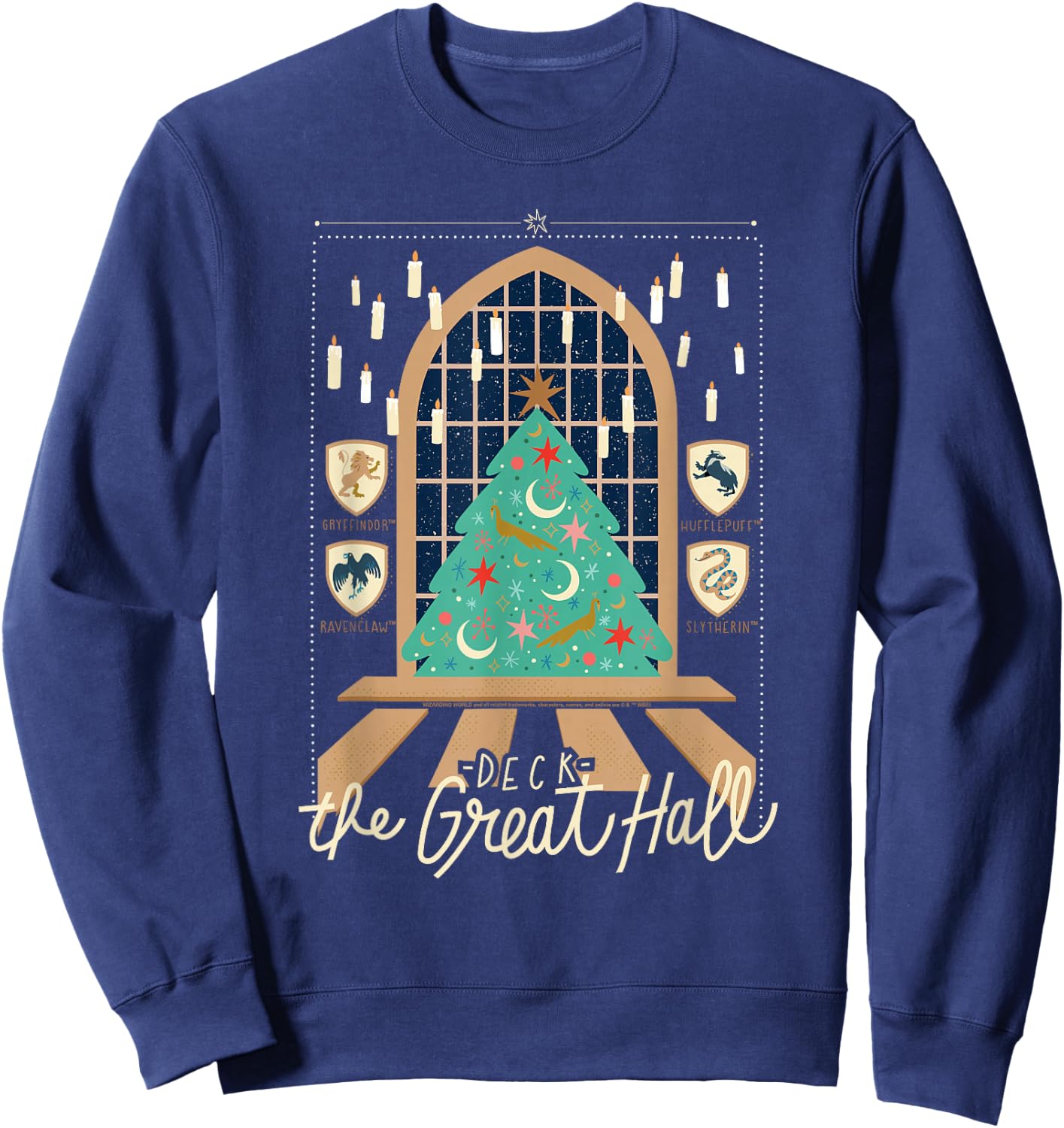 Harry Potter deck The Great Hall for Christmas Sweatshirt - Sweatshirt | Navy