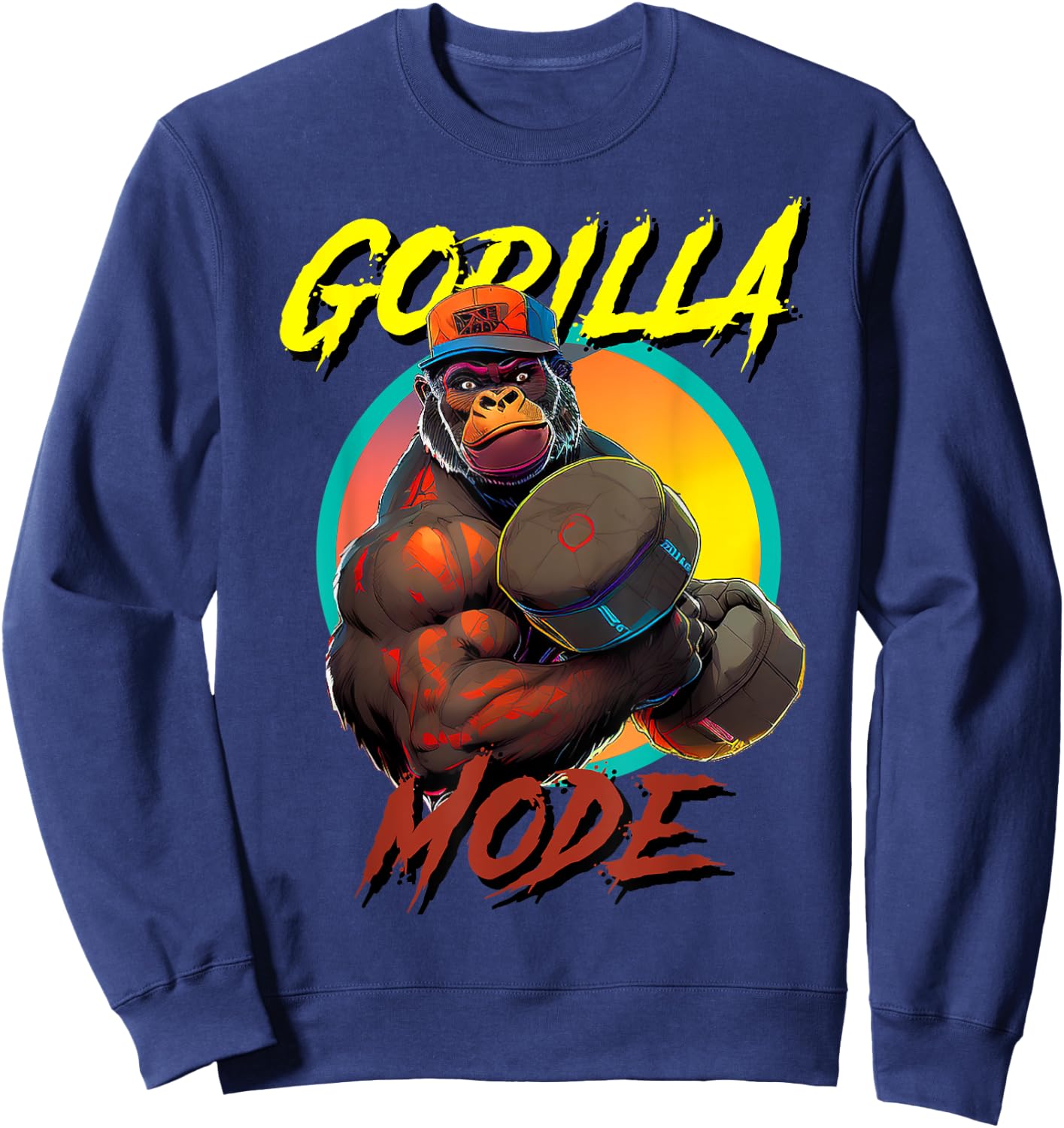 Bodybuilding Gorilla Mode workout Sweatshirt - Sweatshirt | Navy