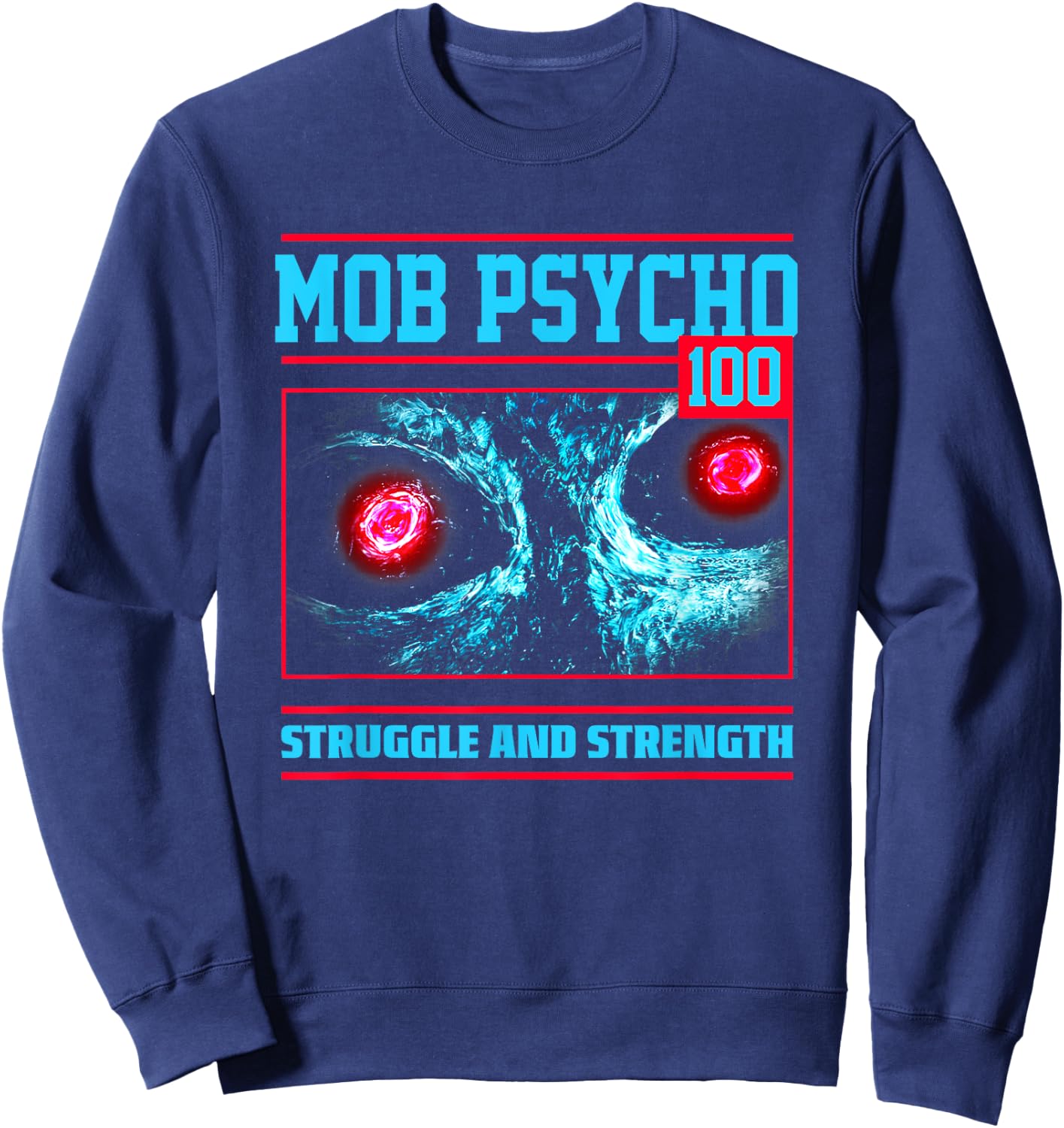 Mob Psycho 100 Struggle and Strength Sweatshirt - Sweatshirt | Navy