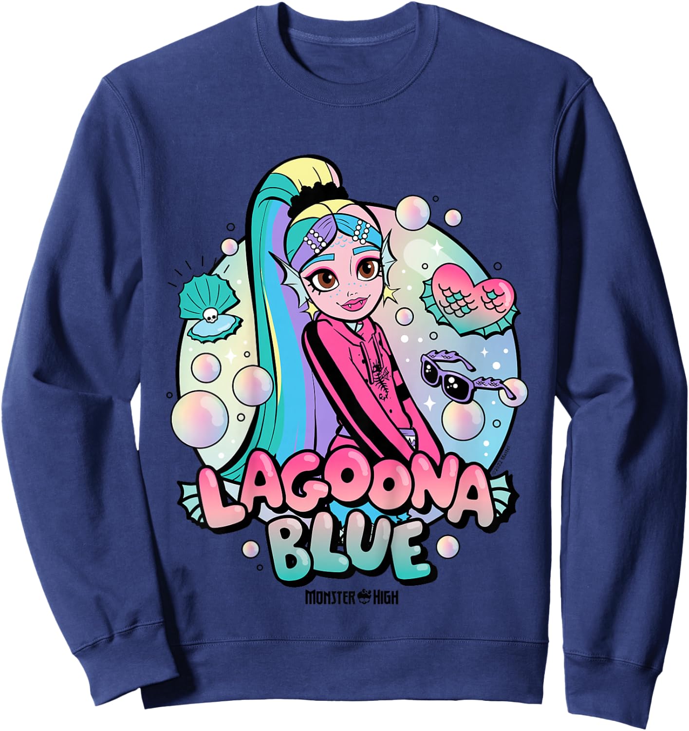 Kids Monster High - Lagoona Blue Bubbles Sweatshirt - Sweatshirt | Navy