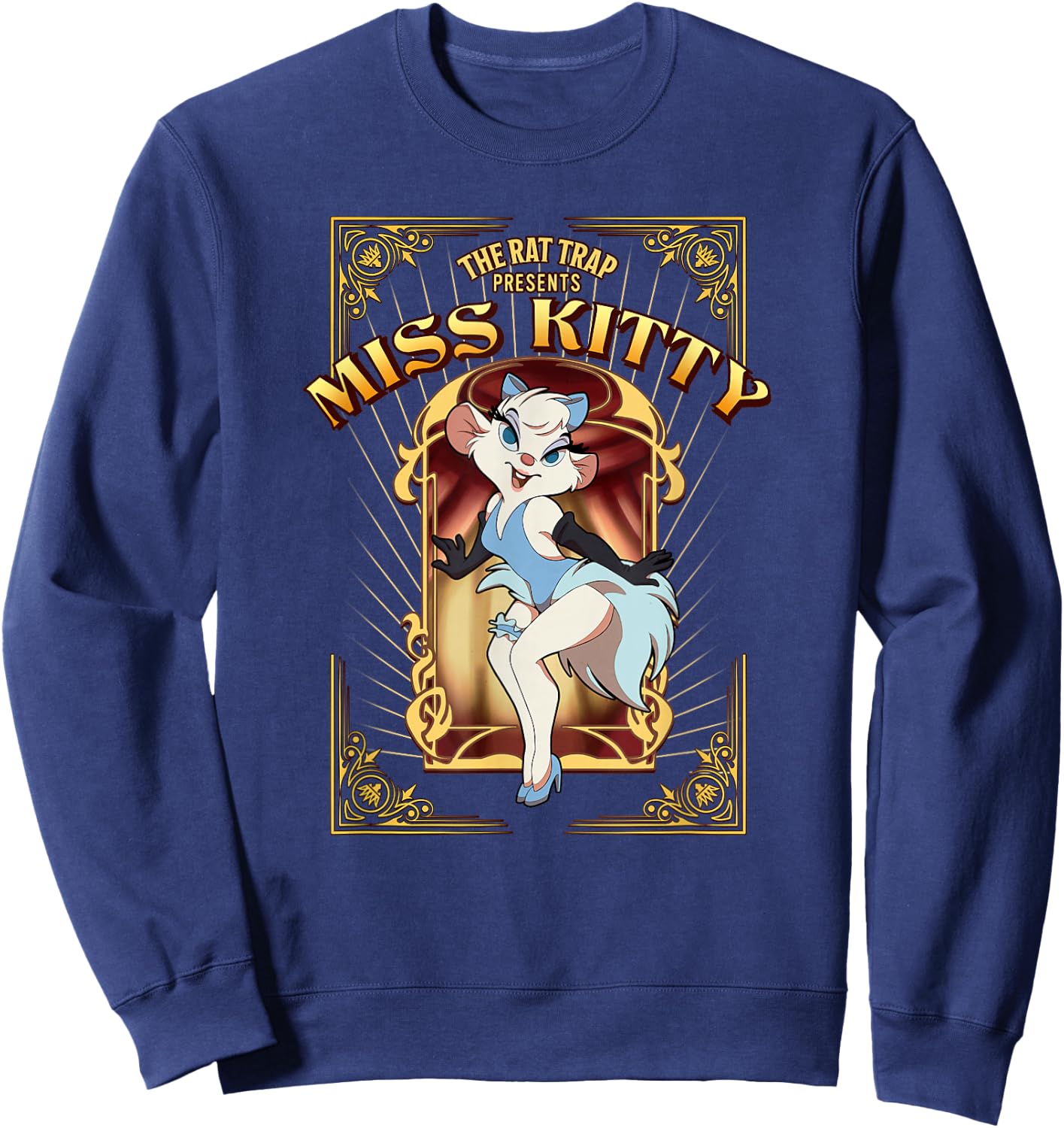 Disney The Great Mouse Detective Miss Kitty Classic Poster Sweatshirt - Sweatshirt | Navy