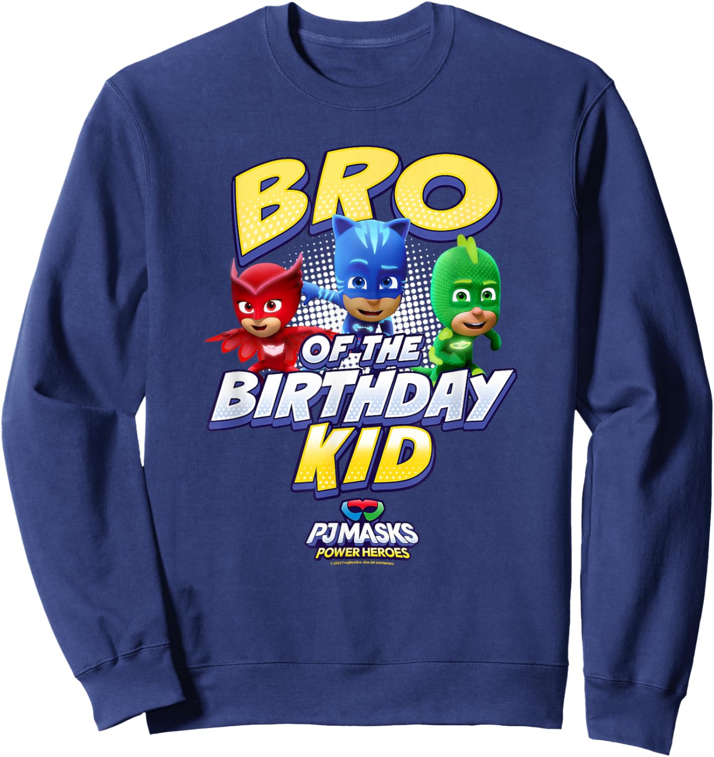 PJ Masks Group Shot Bro of The Birthday Kid Logo Sweatshirt - Sweatshirt | Navy