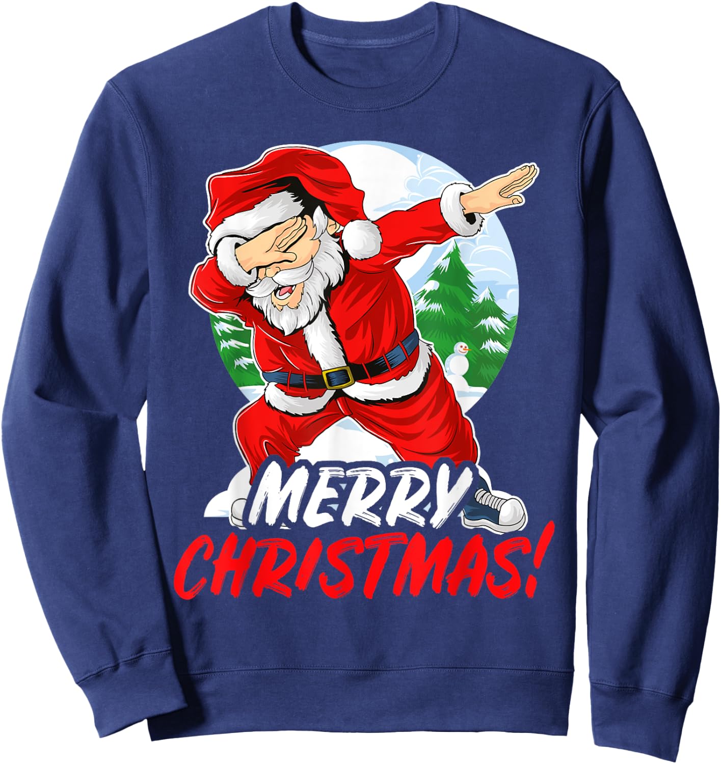 Unicorn Santa Claus Dab Christmas Sweatshirt - Sweatshirt | Navy