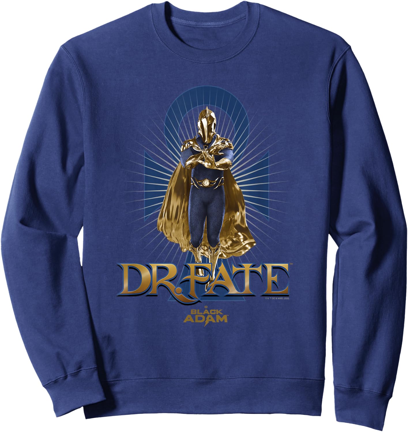 Black Adam Dr. Fate Ankh Background Poster Sweatshirt - Sweatshirt | Navy