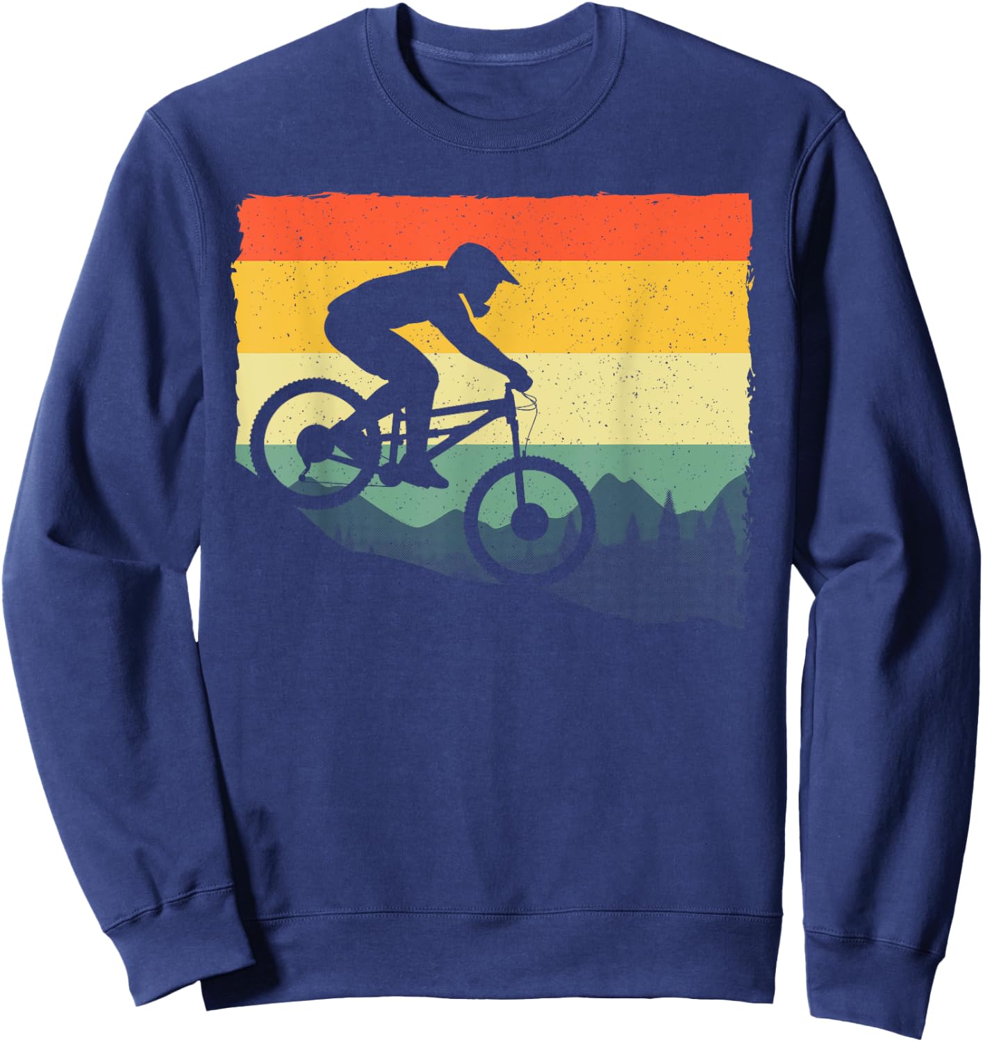 Funny Mountain Bike Art Women Mountainbike Rider Sweatshirt - Sweatshirt | Navy