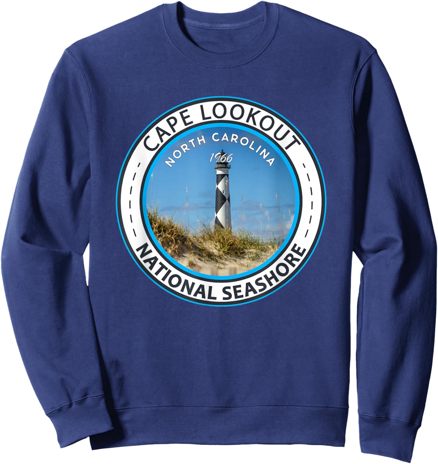 Cape Lookout National Seashore North Carolina Vintage Sweatshirt - Sweatshirt | Navy