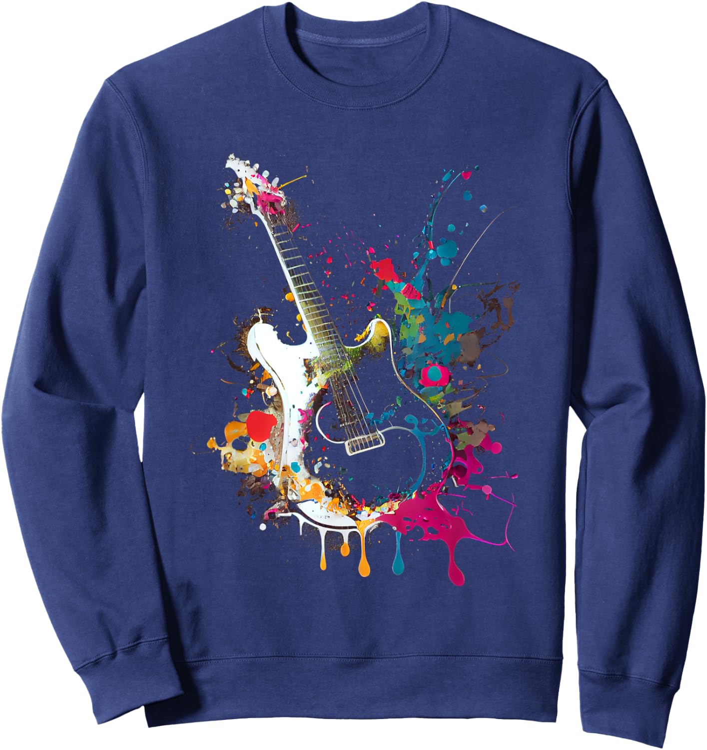 Guitars guitarists gift Sweatshirt - Sweatshirt | Navy