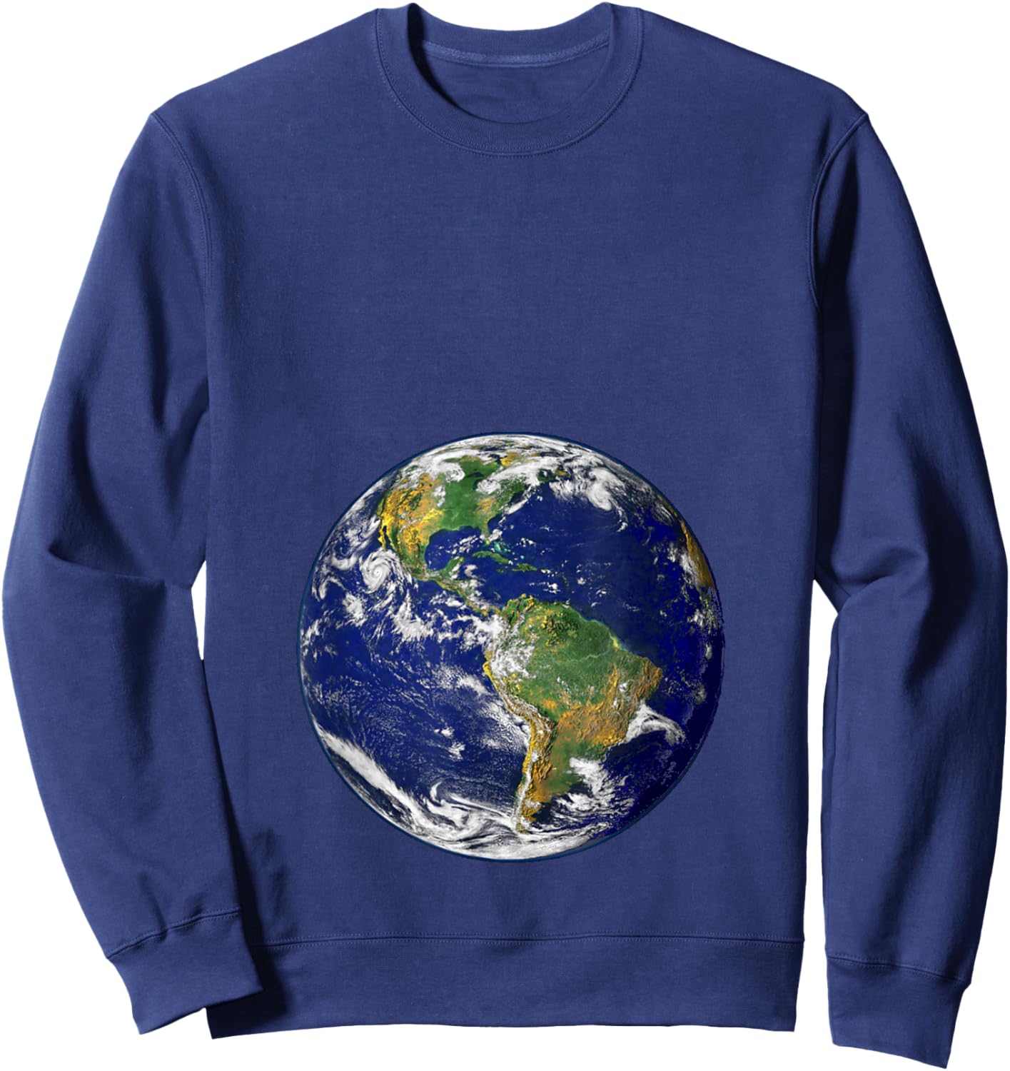 Pregnant Woman Earth Mother Goddess Global Sweatshirt - Sweatshirt | Navy