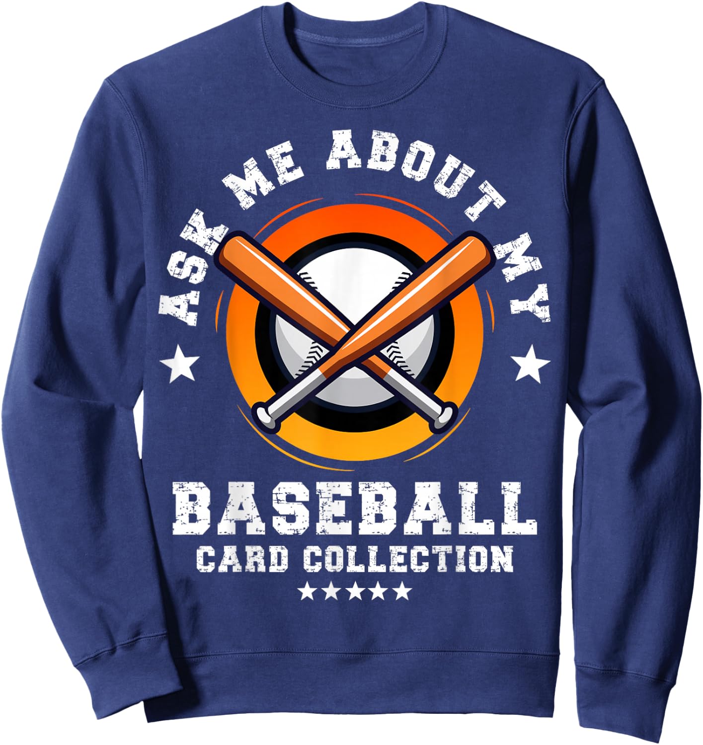 Baseball Card Collector Sweatshirt - Sweatshirt | Navy