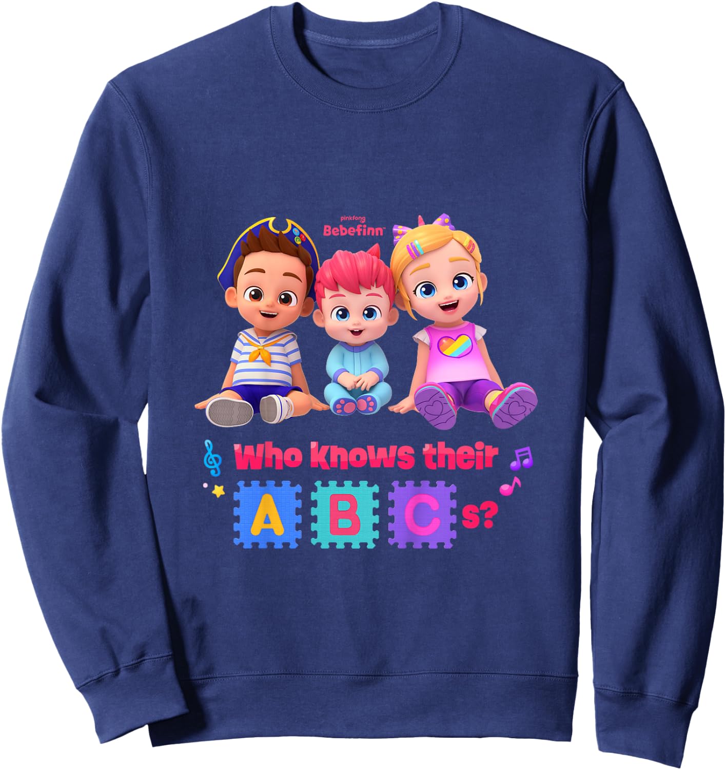 Pinkfong Bebefinn Official Sweatshirt - Sweatshirt | Navy