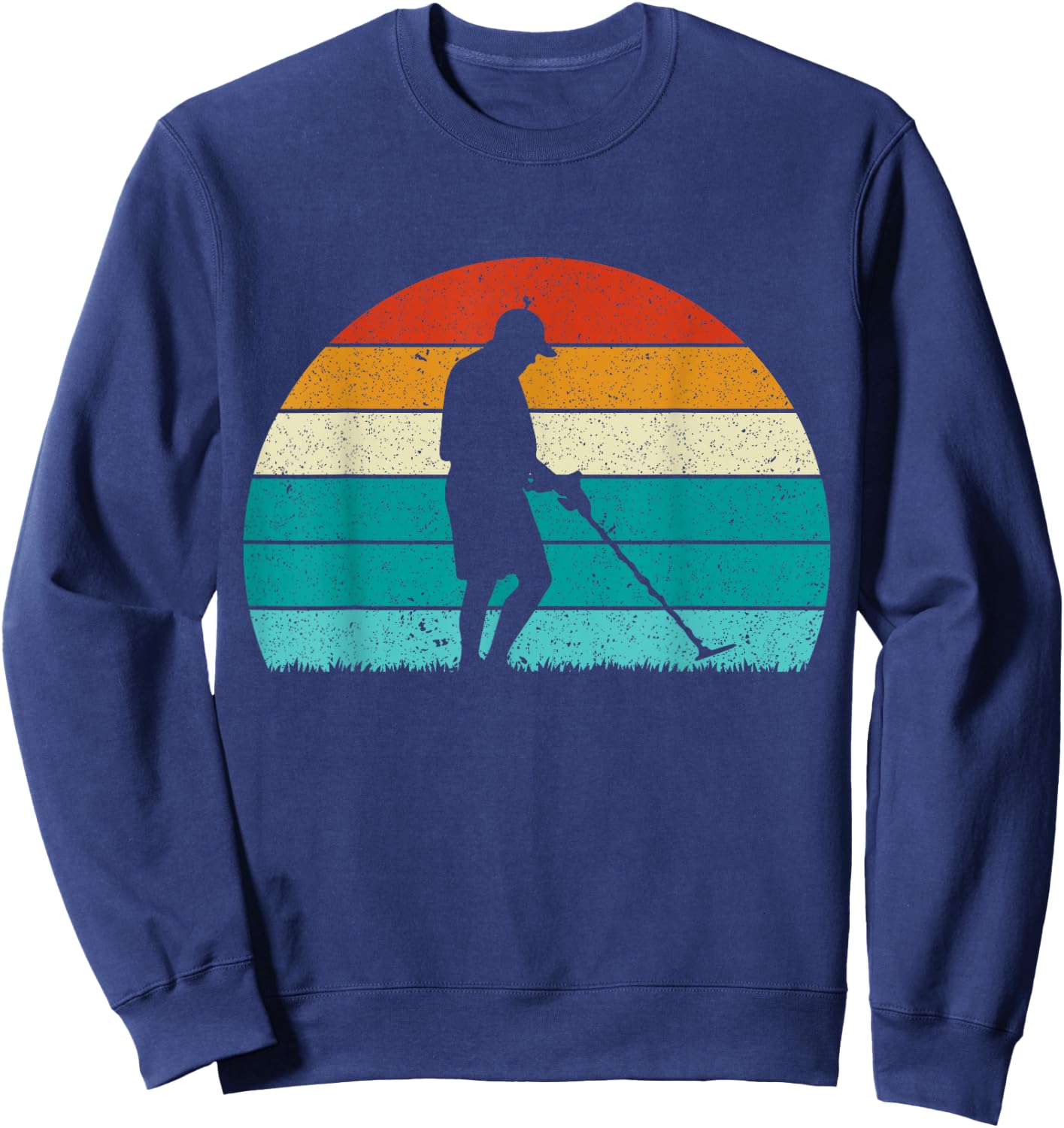 Metal Detecting Sunset Sweatshirt - Sweatshirt | Navy