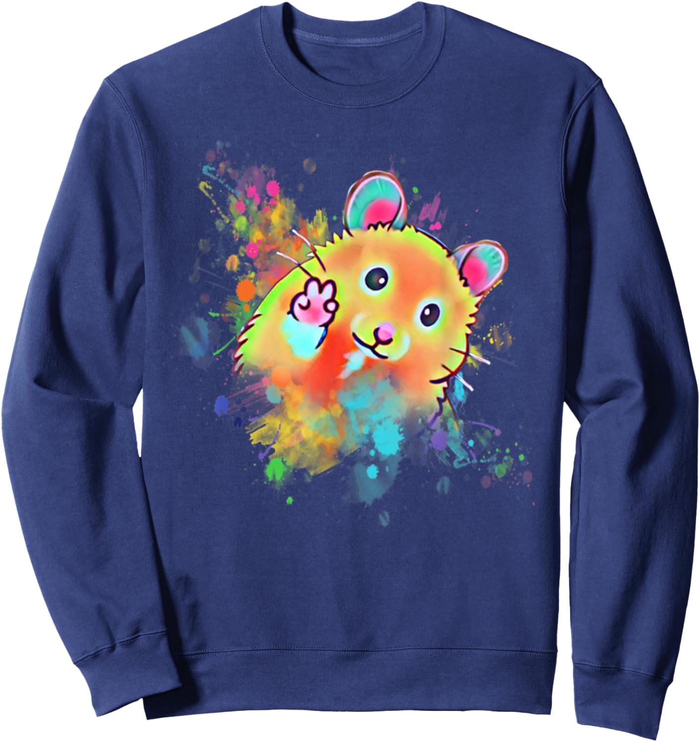 Funny Hamster T For Boys, Girls, Men, Women & Kids Hamster Sweatshirt - Sweatshirt | Navy