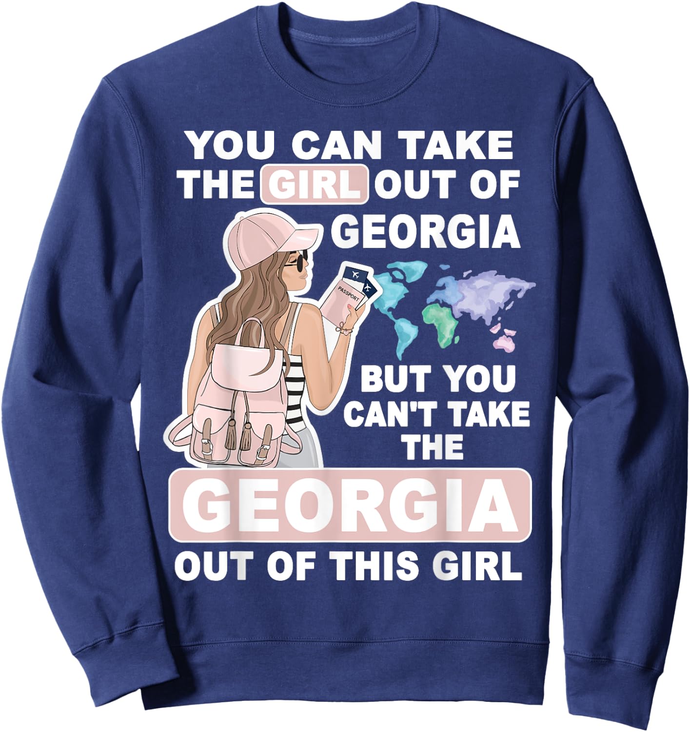 Cool Girl from Georgia - Proud Georgia Girl Sweatshirt - Sweatshirt | Navy