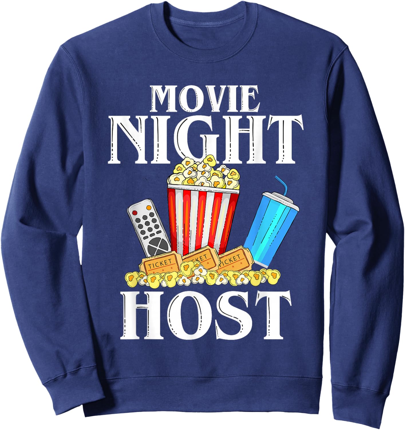 Family Movie Night Outfit Women Kids - Movie Lover Sweatshirt - Sweatshirt | Navy