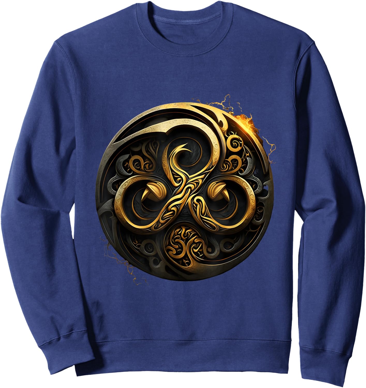 Triskelion Tattoo Art in Celtic BDSM Style Sweatshirt - Sweatshirt | Navy